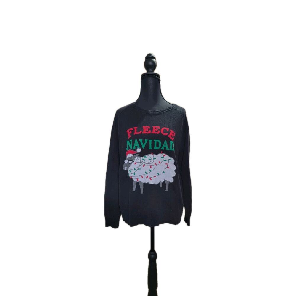 With A Twist Womens XL Fleece Navidad Knit Christmas Ugly Sweater